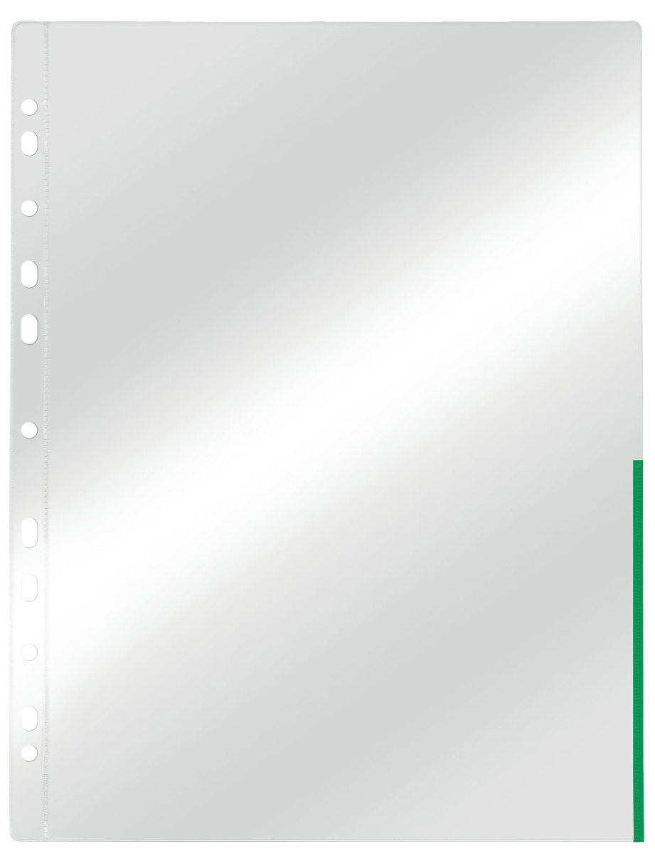 Esselte Signalficka, A4, topp+höger, Grön, 100 st