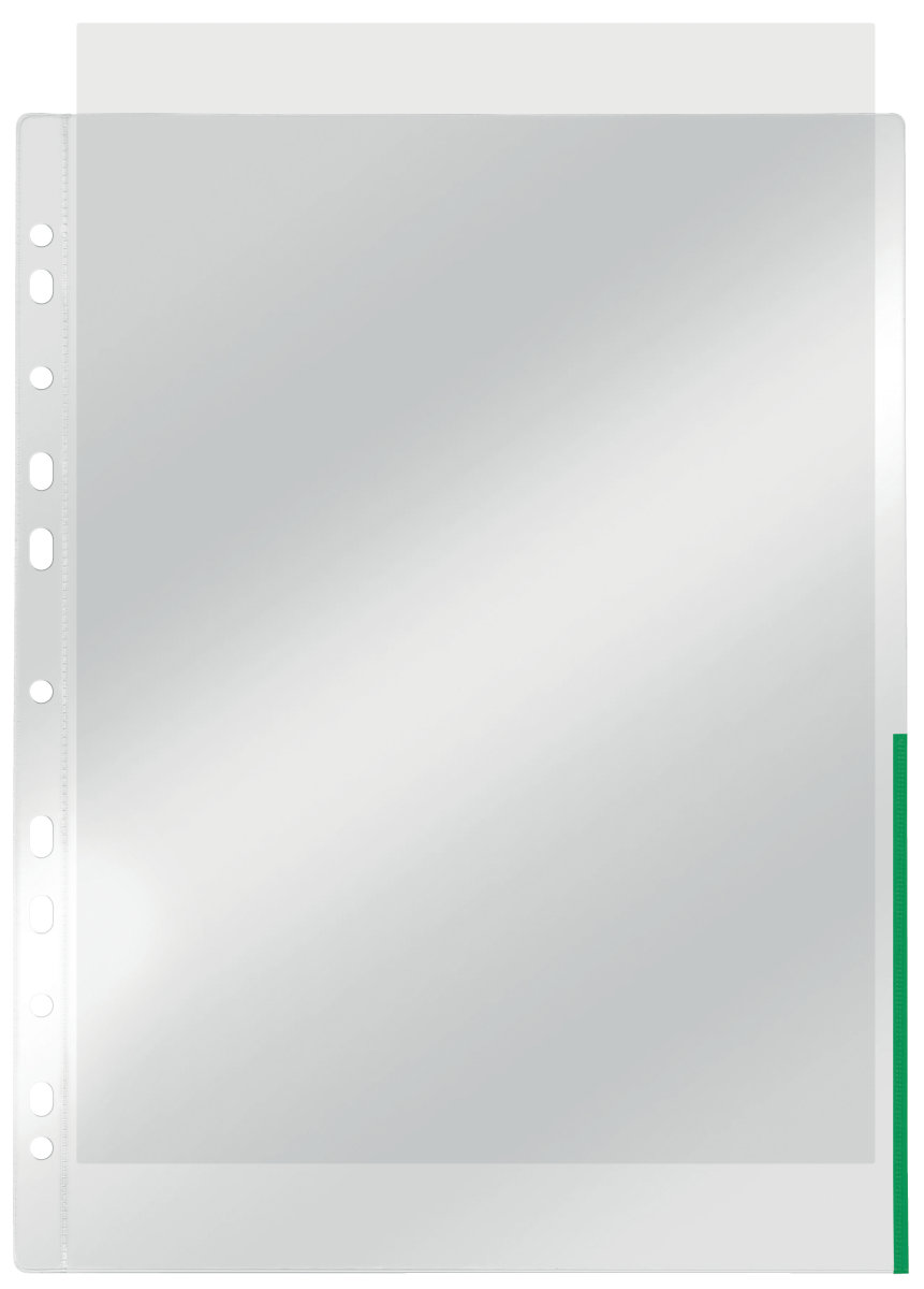 Esselte Signalficka, A4, topp+höger, Grön, 100 st