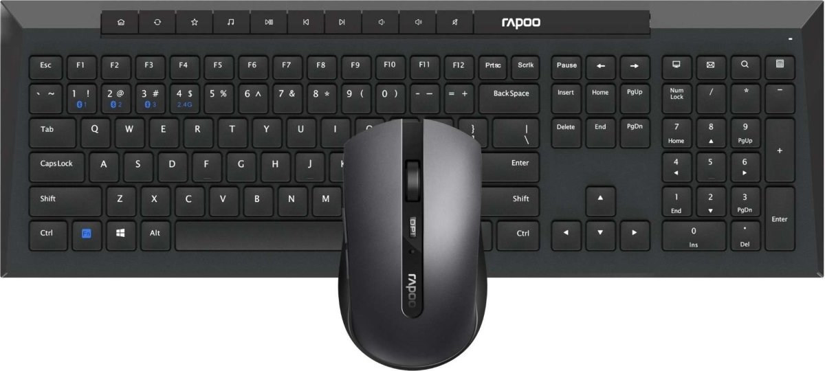 RAPOO 8210M Multi-Mode trådlöst tangentbordsset