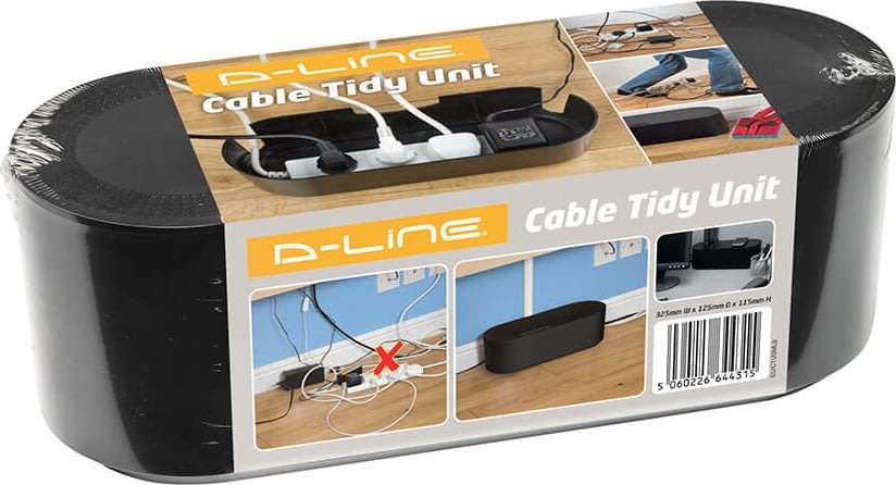 D-LINE kabeldöljare | Liten | Svart
