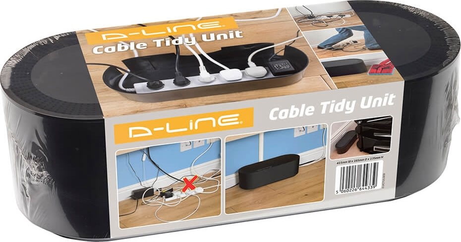 D-LINE kabeldöljare | Stor | Svart