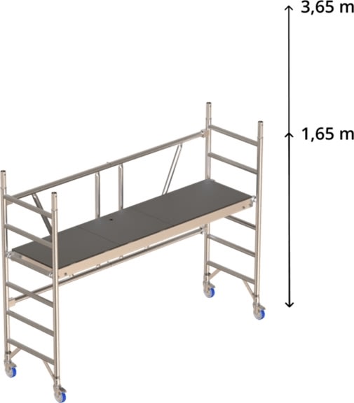 Fällbar byggnadsställning 75 x 245 - höjd 1,65 m