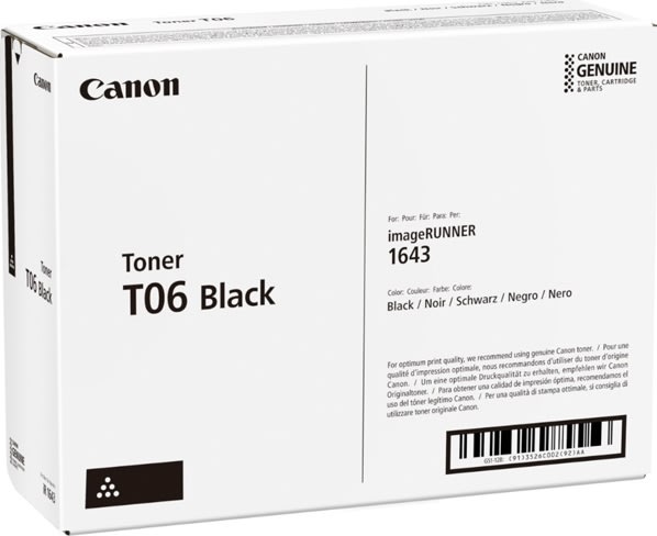 Canon T06 lasertoner | 20 500 sidor | Svart