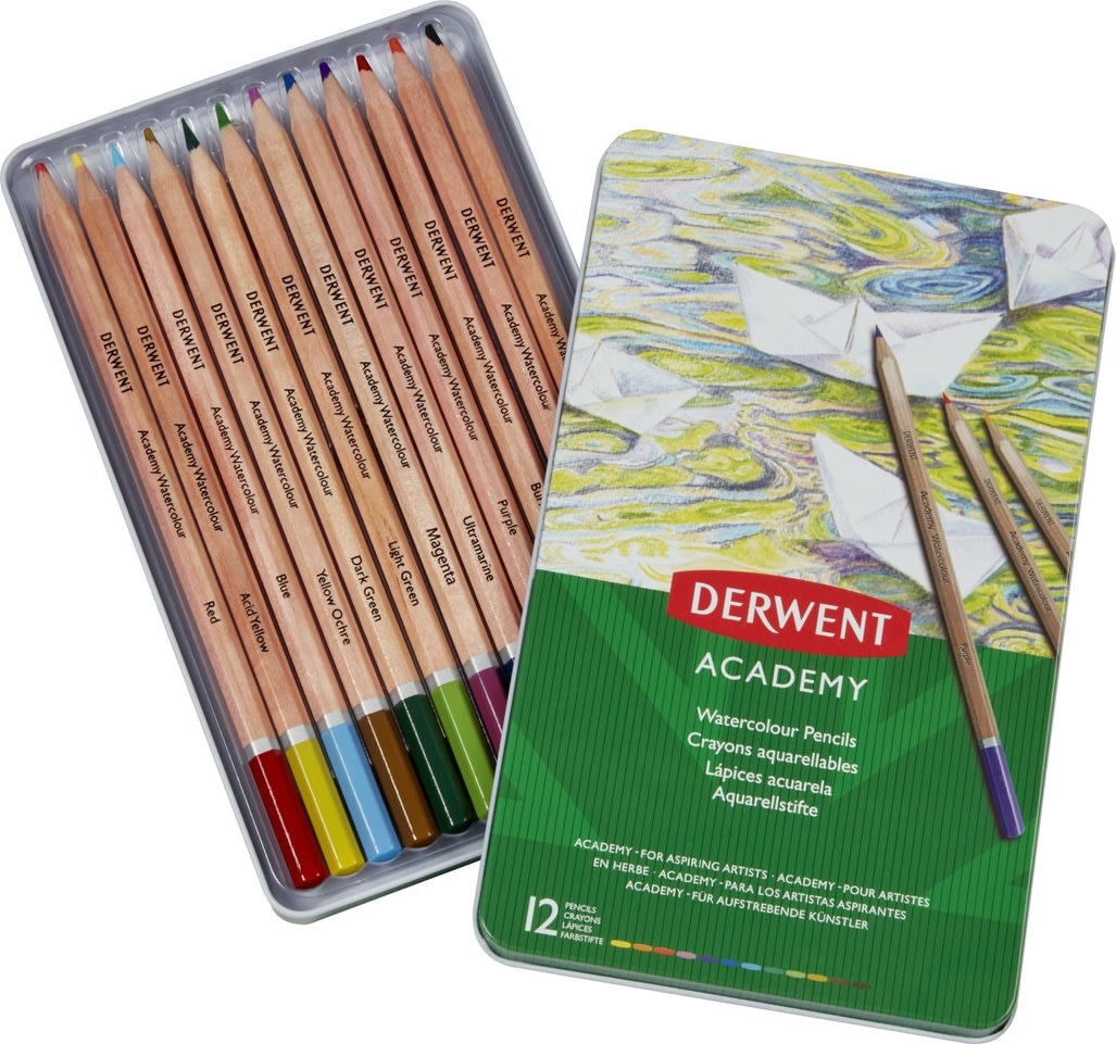 Derwent Academy Akvarellpennor | 12 färger