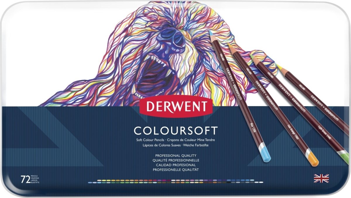 Derwent Coloursoft Färgblyertspennor | 72 färger