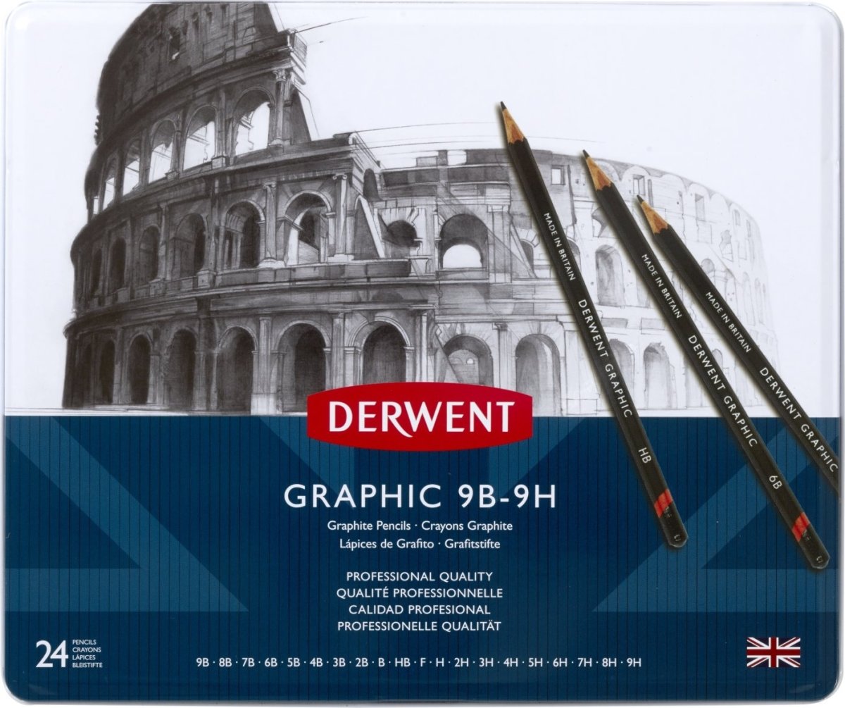 Derwent Graphic Grafitpennor | 9B-9H | 24 st.