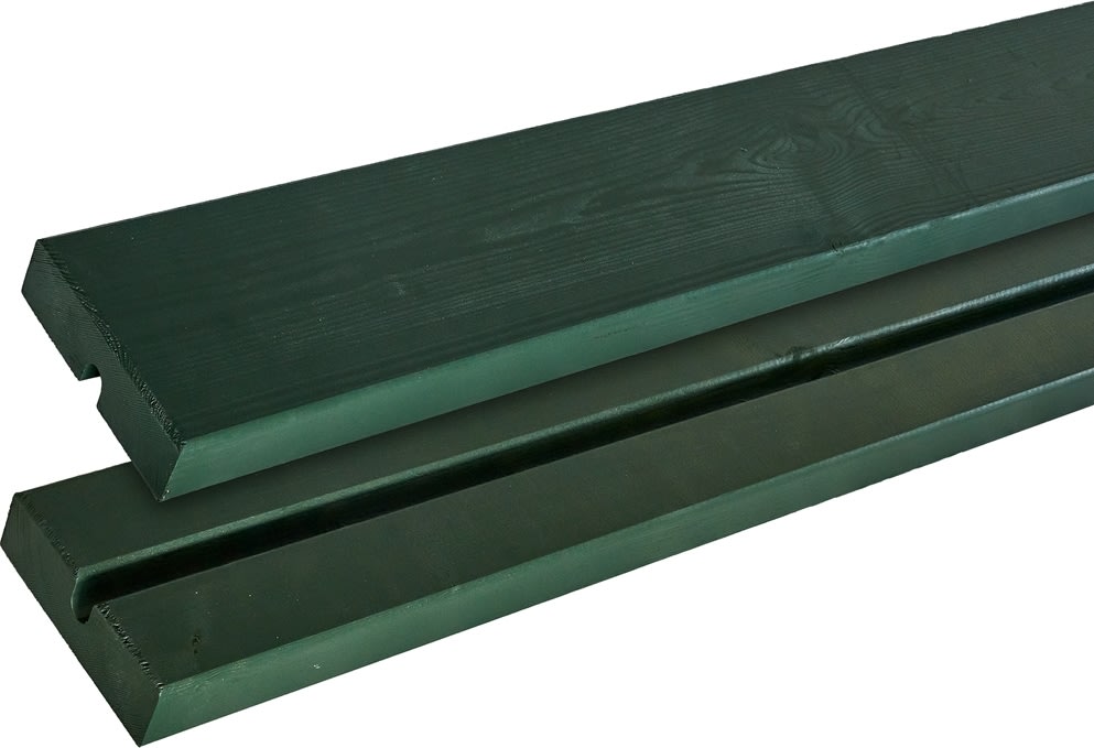Plus Plankbänk med ryggstöd | L 176 cm | Grön