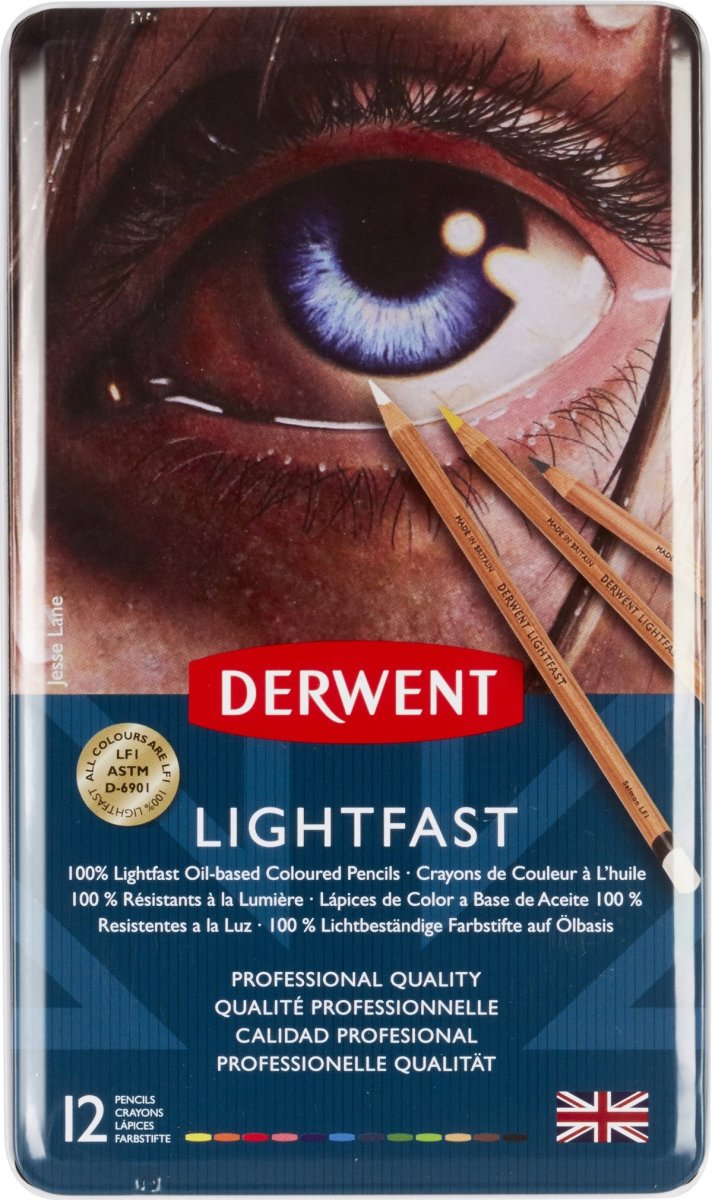 Derwent Lightfast Färgblyertspennor | 12 färger