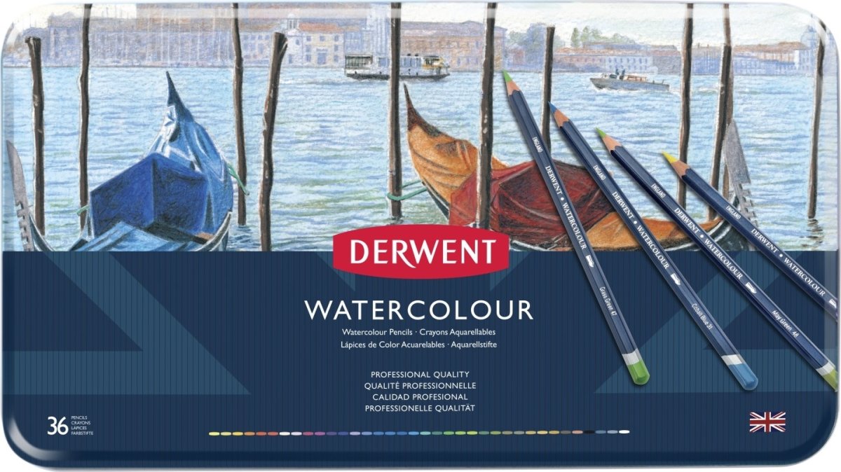 Derwent Watercolour Färgblyertspennor | 36 färger