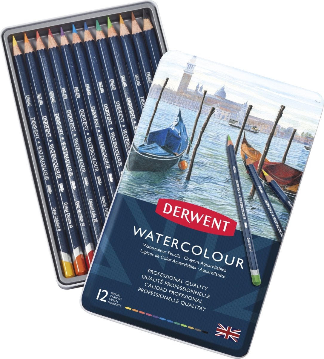 Derwent Watercolour Färgblyertspennor | 12 färger