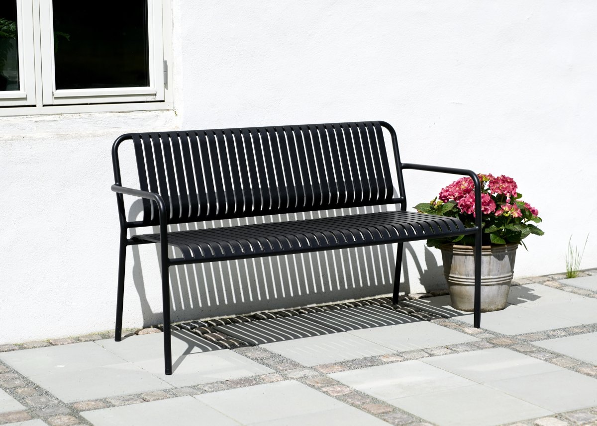 Stella Trädgårdsbänk 140x56cm, svart