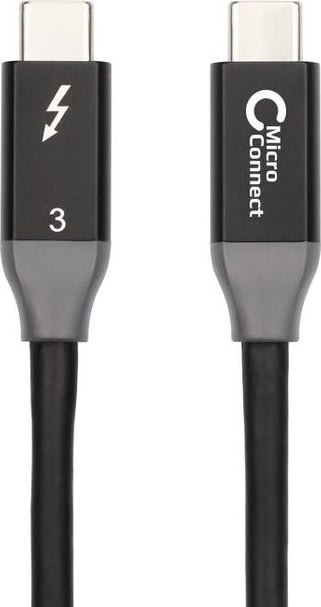 MicroConnect Thunderbolt 3 Kabel | 0,5 m | Svart