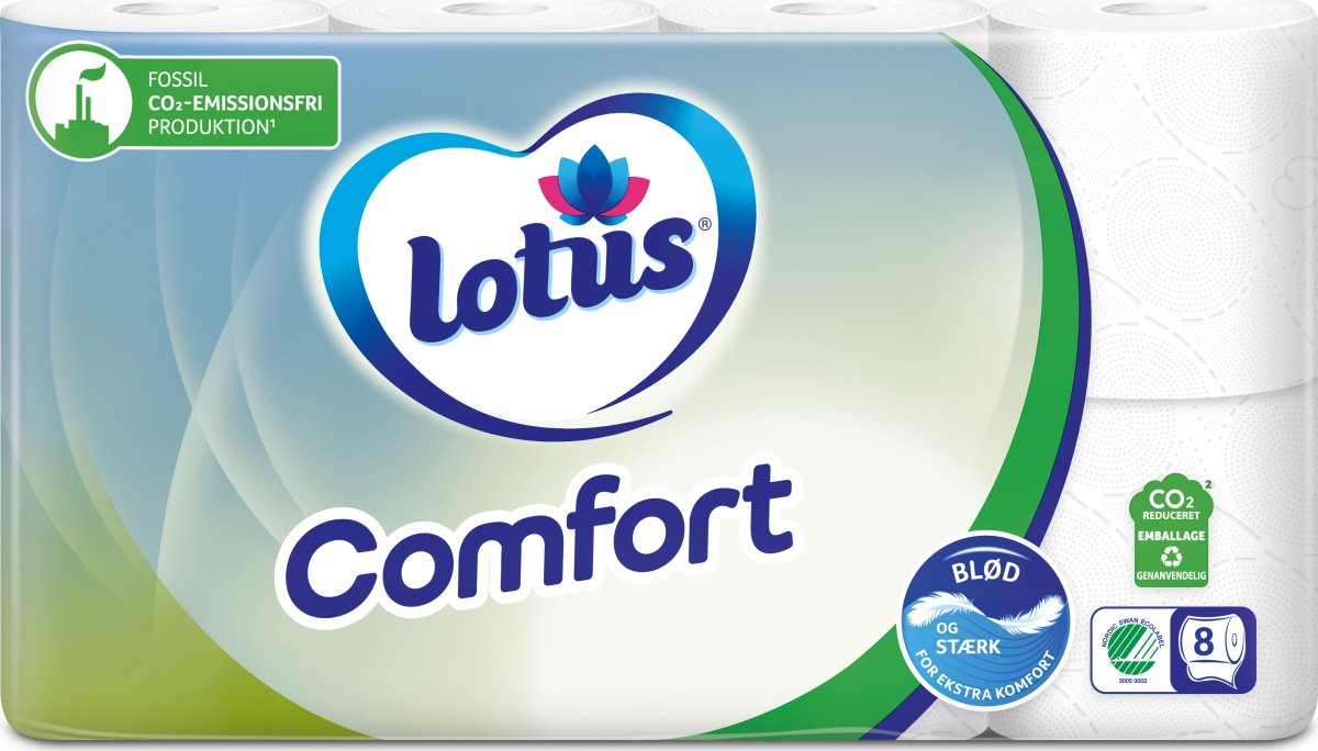 Lotus Comfort toalettpapper, 3 lager, 7x8 rullar