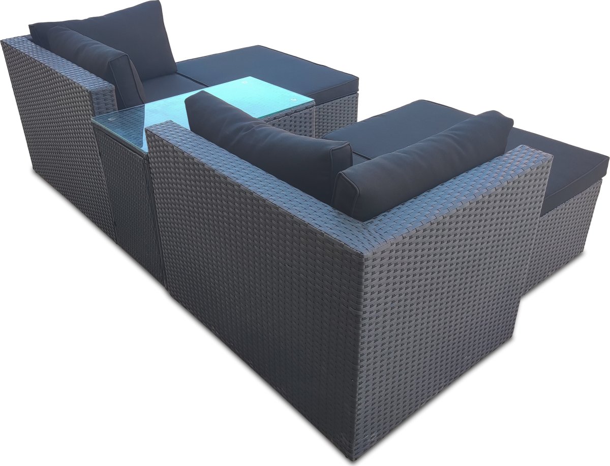 OUTDOOR soffgrupp / loungegrupp, Svart