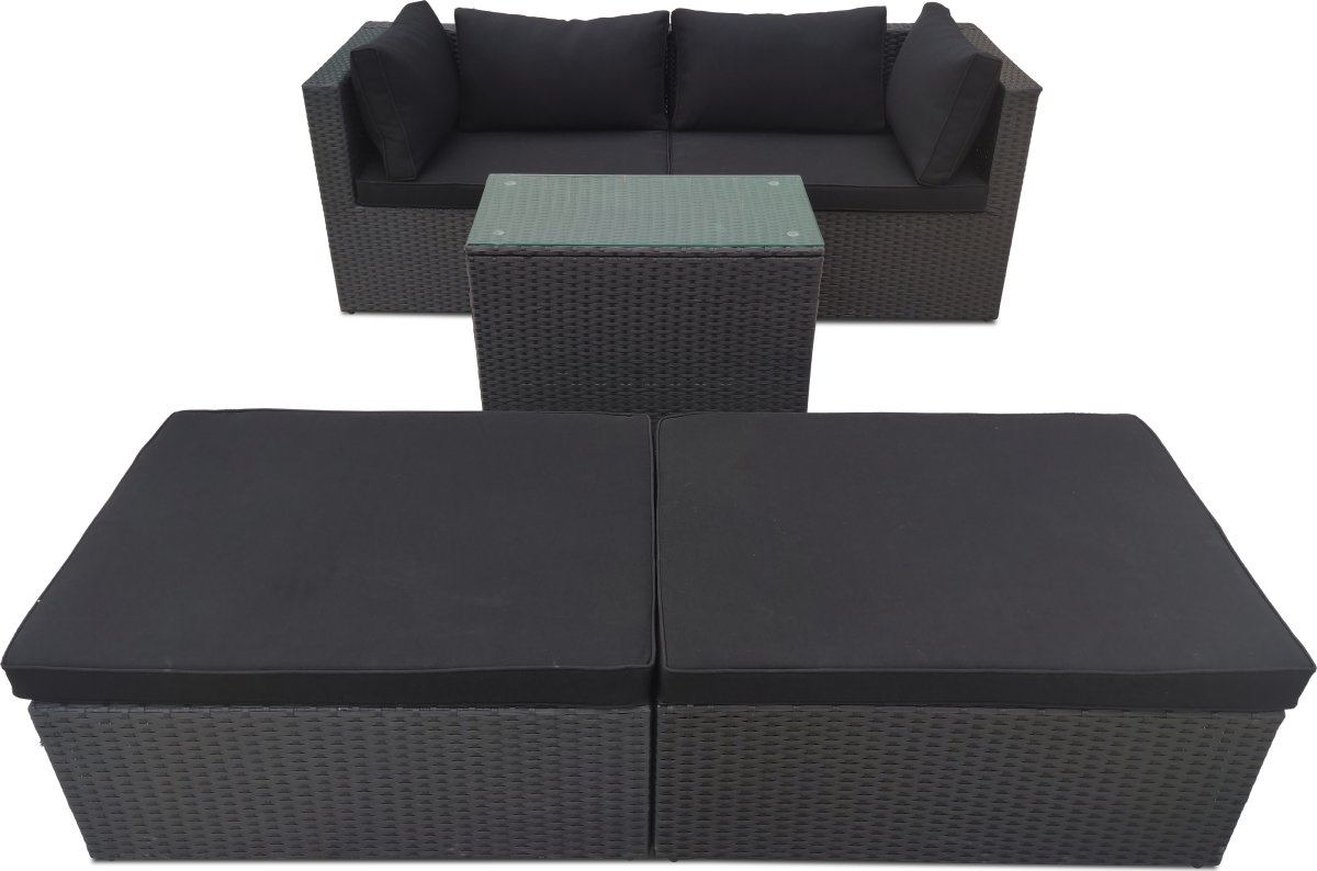 OUTDOOR soffgrupp / loungegrupp, Svart