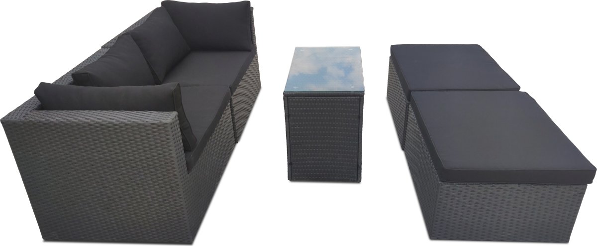 OUTDOOR soffgrupp / loungegrupp, Svart