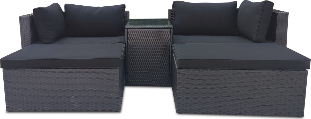 OUTDOOR soffgrupp / loungegrupp, Svart