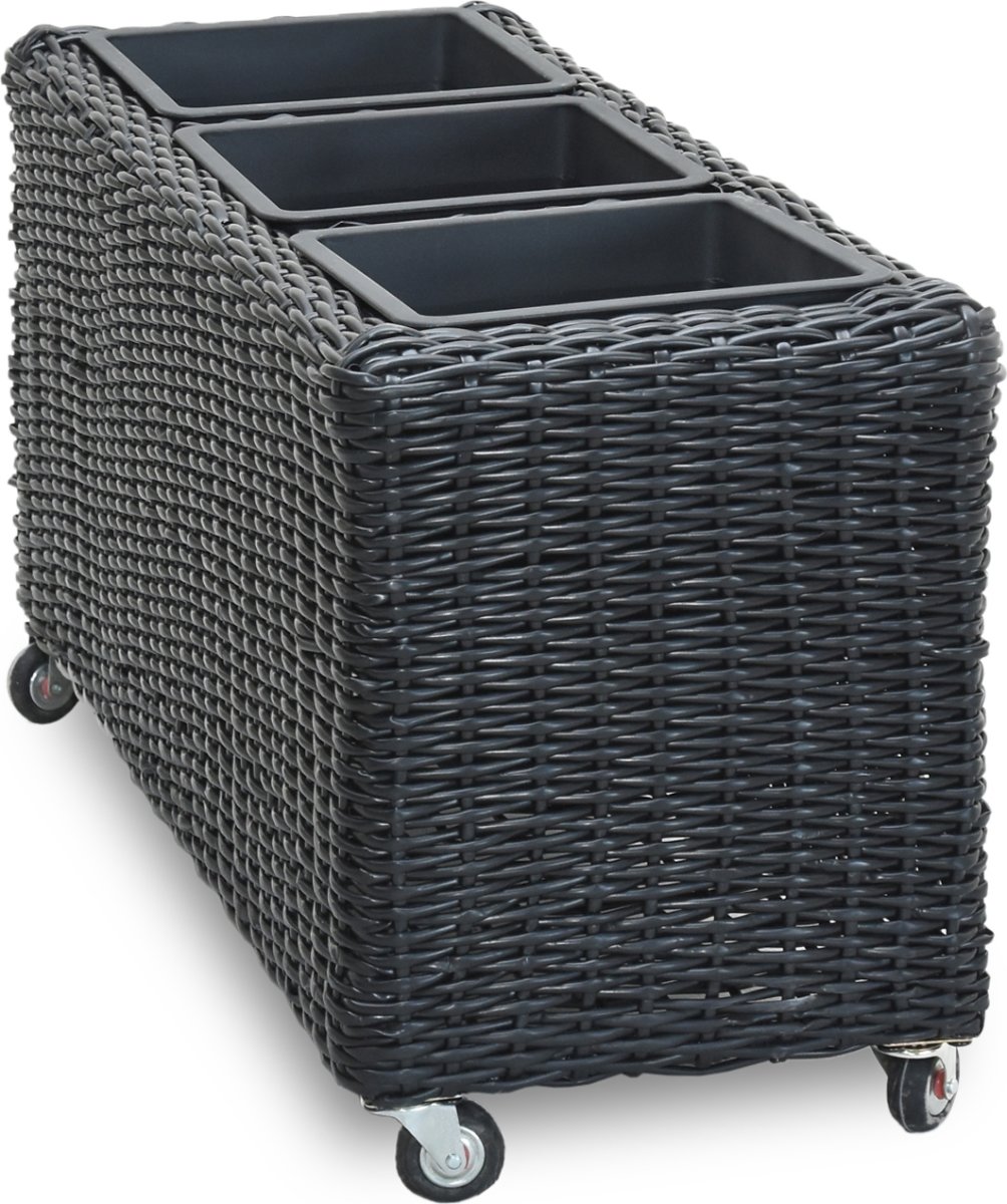 OUTDOOR blomkruka L.84 x D.30 x H.40 cm, svart