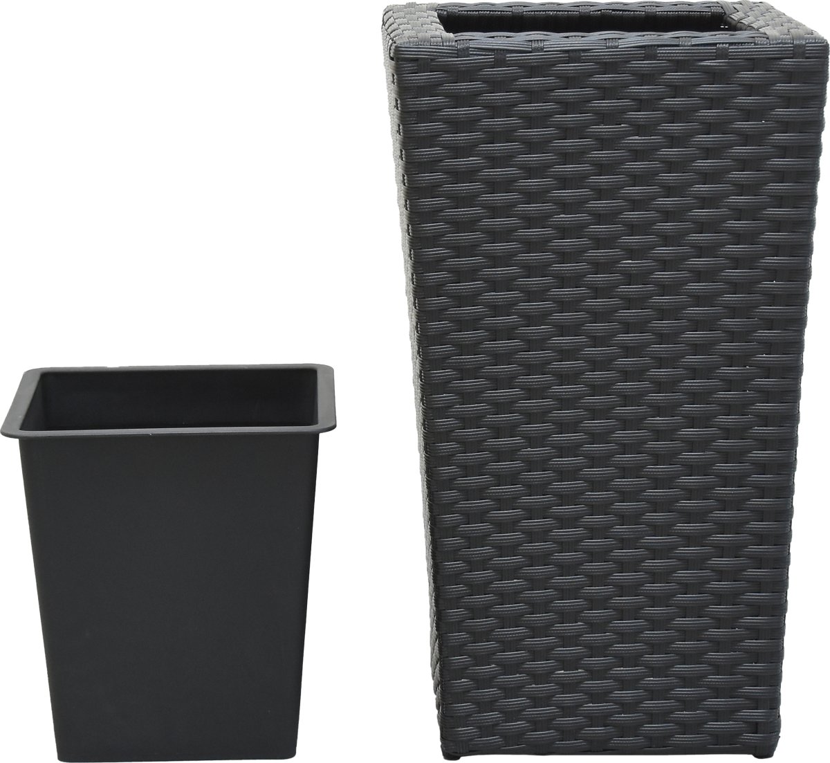OUTDOOR blomkruka L.35 x D.35 x H.70 cm, svart