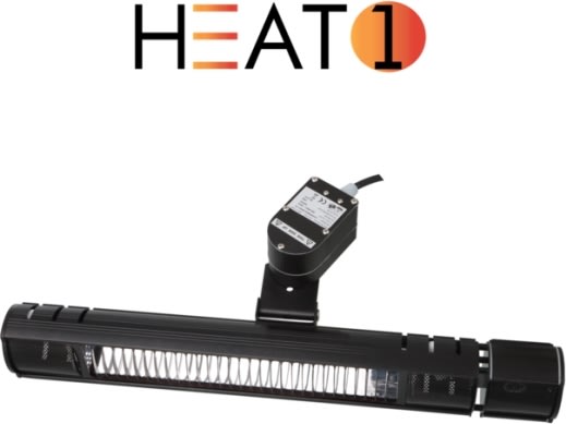 HEAT1 Eco Plus-Line 2000W, Oscillerande, Svart