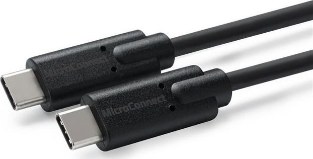 MicroConnect USB-C till USB-C-kabel | 1 m | Svart
