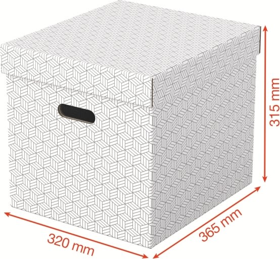 Esselte Home Box | Cube | Vit | 3 st.