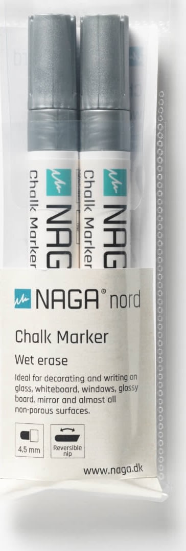 NAGA kritmarkör | 4,5 mm | Silver | 2 st.