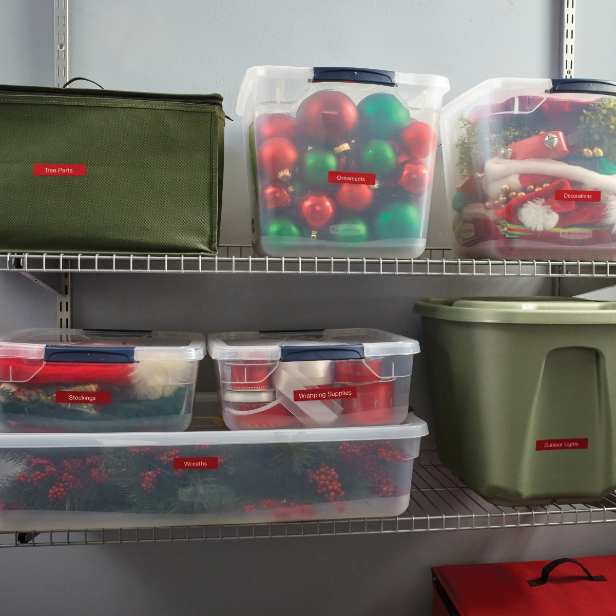 Dymo D1 Durable märktejp 12mm, vit på röd