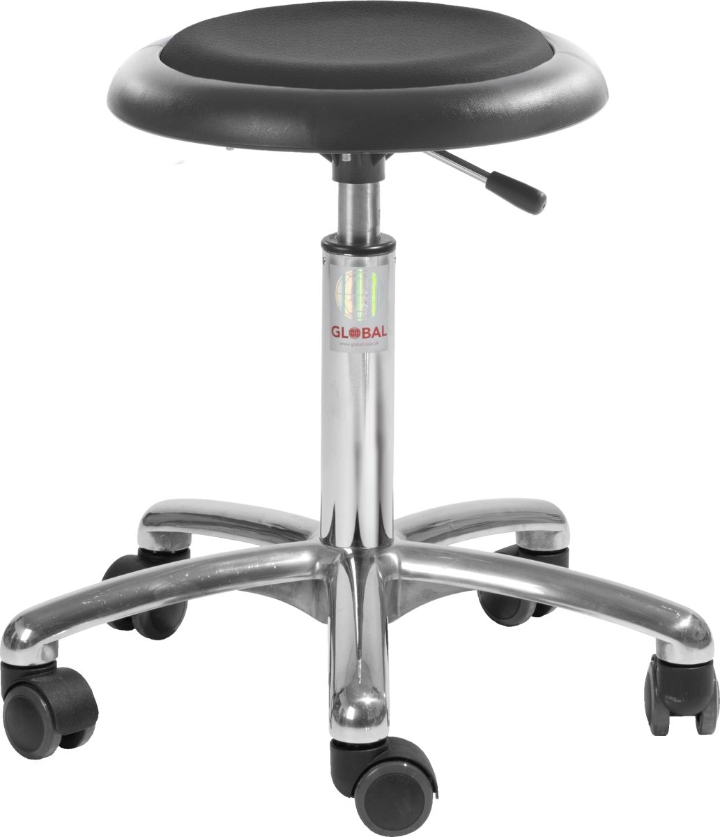Micro pall, Svart, PUre Konstläder, 47-66 cm, Alu