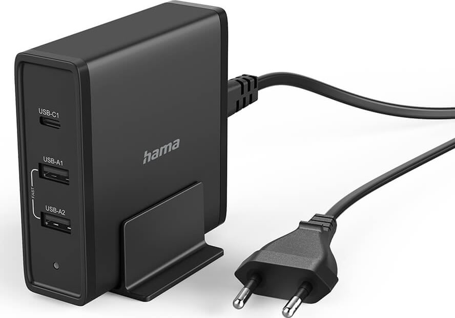 HAMA 65W PD 3 portar USB-C+USB-A laddningsstation