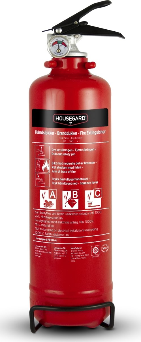 Housegard pulversläckare | 1 kg | Röd