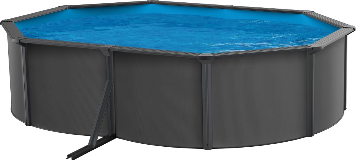 Pool Basic 490 x 360 x 120 cm - antracitgrå