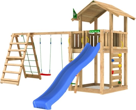 Jungle Gym Chalet 2.1 lektorn med klättring+rutsch