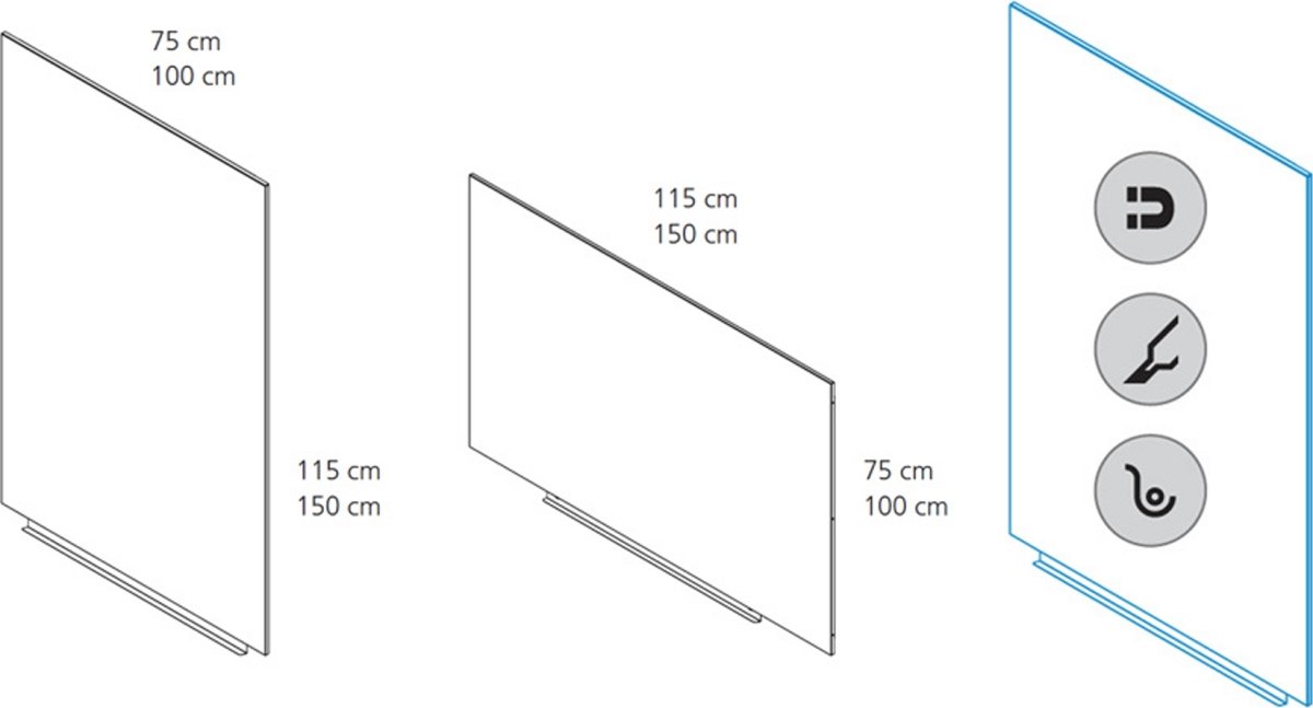 Rocada SKIN Whiteboard Pro | 100 x 150 cm