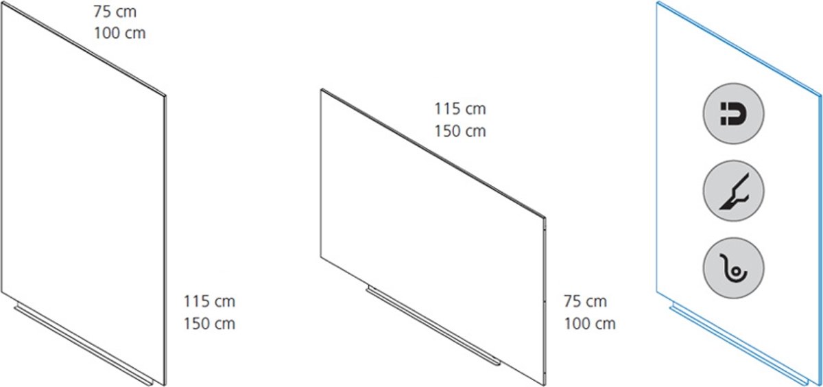 Rocada SKIN Whiteboard | 75 x 115 cm