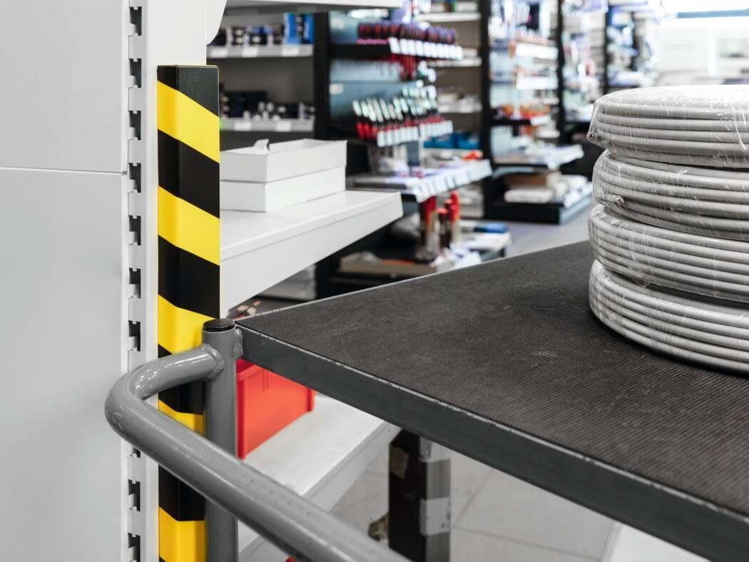 Durable väggskydd S20, gul/svart