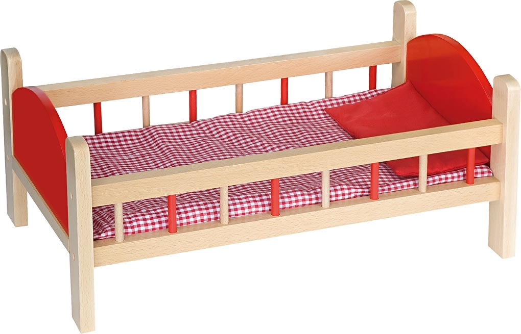 VIGA docksäng av trä inkl. täcke och kudde | Röd
