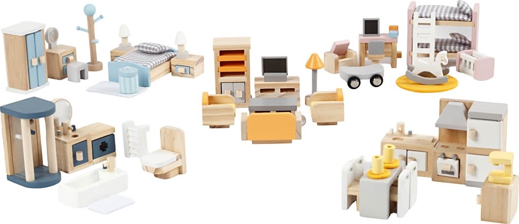 VIGA dockhusmöbler | Komplett set | 40 delar