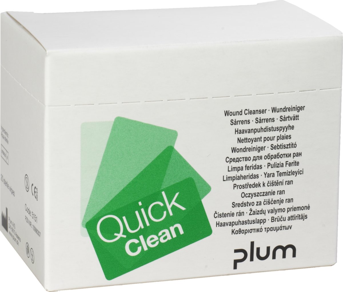 Plum Quick Clean sårtvätt | 20 våtservetter