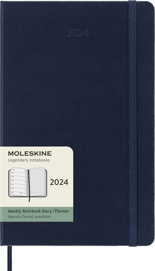 Moleskine 2024 kalender | H | L | Note | Blå