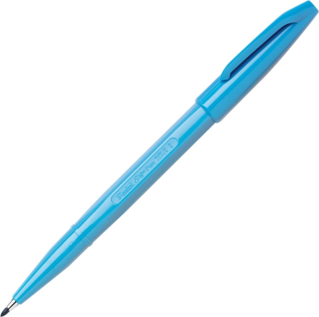 Pentel S520 Signpen fiberpenna | Ljusblå