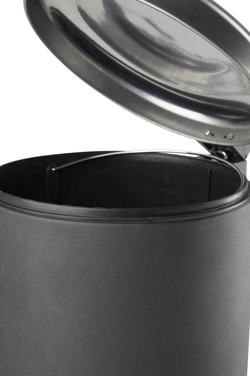 Papperskorg med softclose, 30 L, Svart stål