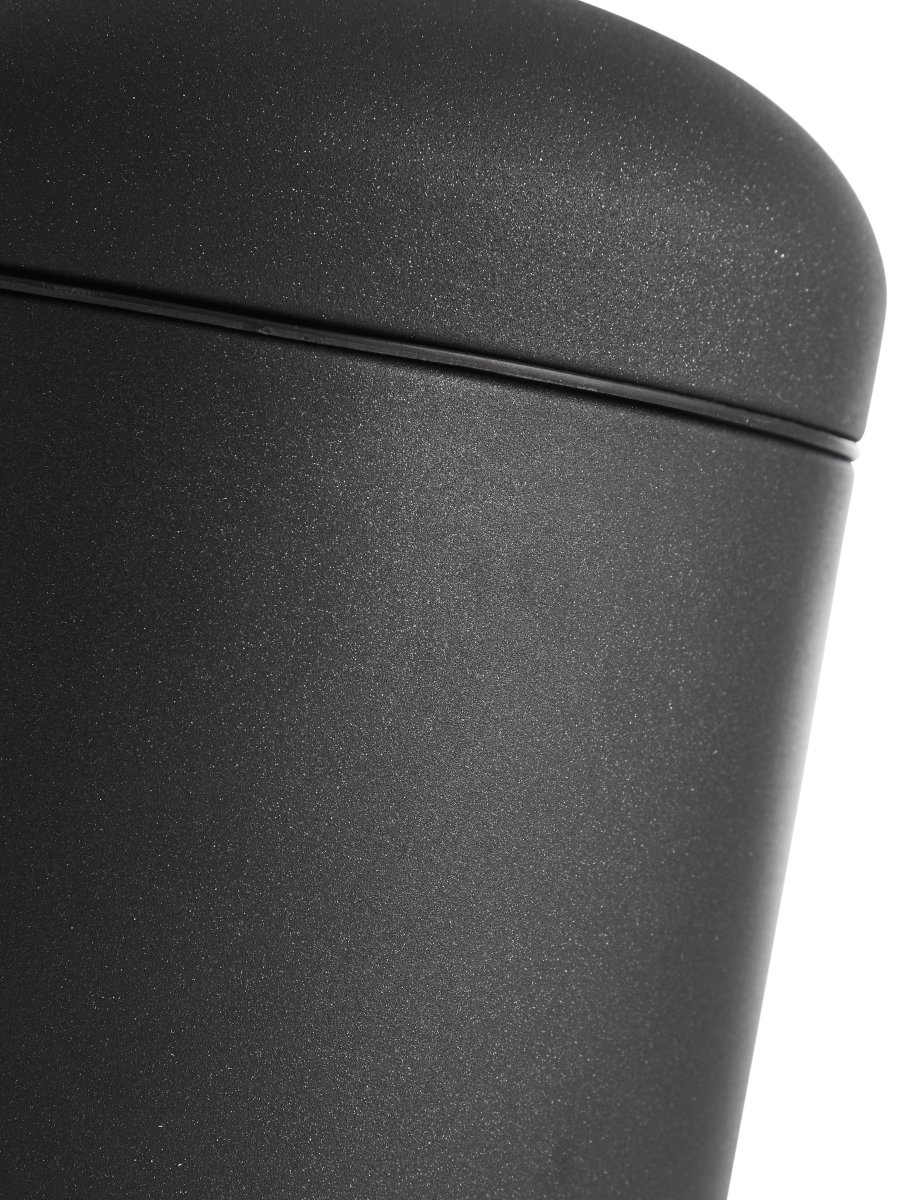 Papperskorg med softclose, 30 L, Svart stål