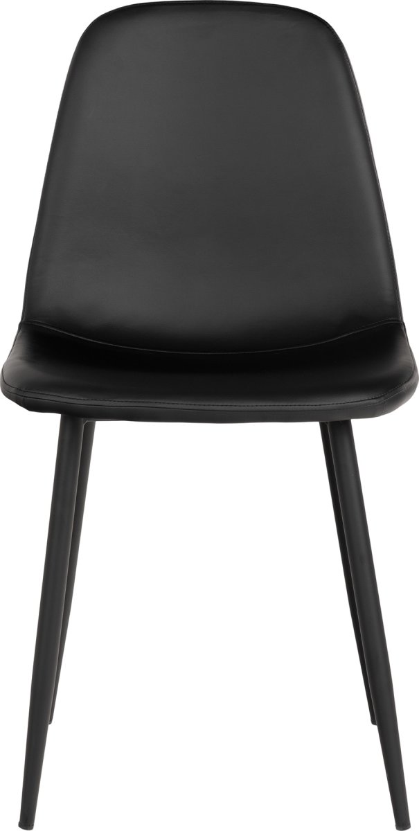 Merkur matsalsstol, svart med svarta träben