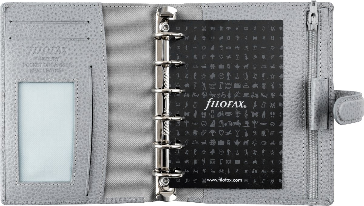 Filofax Finsbury kalenderomslag | Pocket | Grå