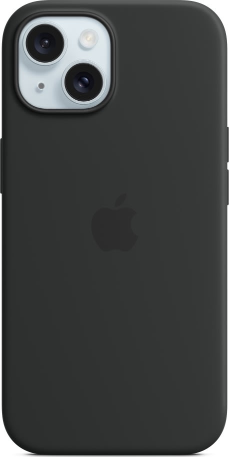 Apple iPhone 15 silikonskydd med MagSafe | Svart