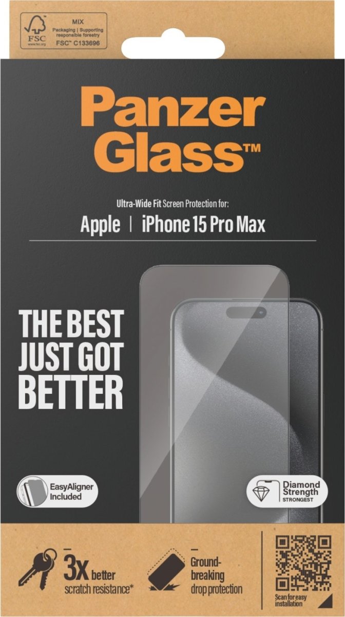 PanzerGlass Ultra Wide Fit iPhone 15 Pro Max