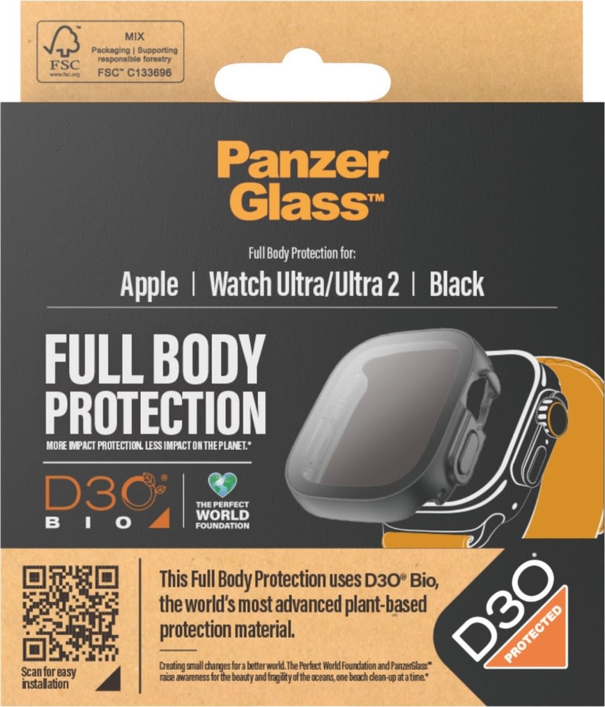 PanzerGlass Apple Watch Ultra 2 FullBody | Svart