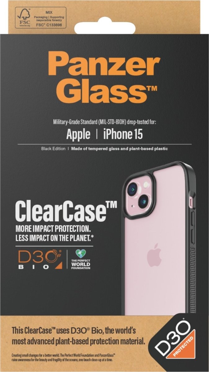 Panzerglass ClearCase mobilskal för iPhone 15