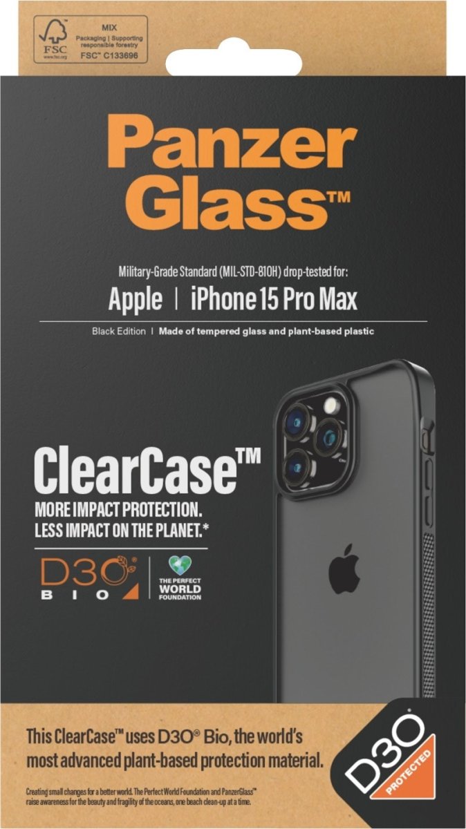 Panzerglass ClearCase mobilskal iPhone 15 Pro Max